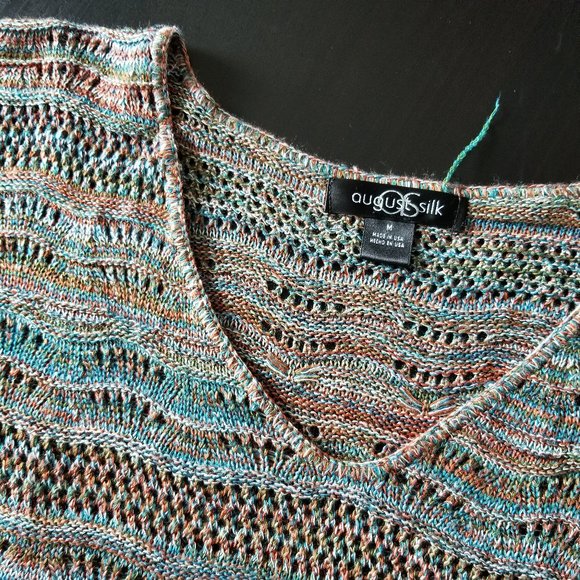 August Silk Batwing Multi Color Knit Sweater - Picture 7 of 10